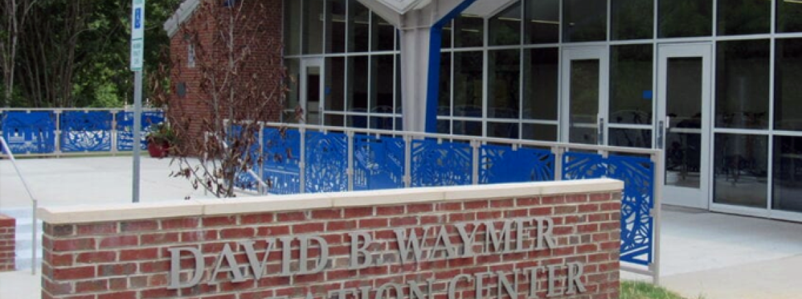 David B. Waymer Recreation Center Outside view of the David B. Waymer Recreation Center