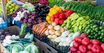Fresh and organic vegetables at farmers market