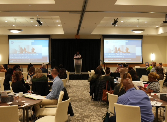 2025 Opioid Settlement Community Meeting The March 27, 2025 meeting featured an immersive experience, in collaboration with Charlotte is Creative and RIZE Consultants, that highlighted key intervention strategies that Mecklenburg County has funded to address the Opioid epidemic and the impact of these investments to date.
